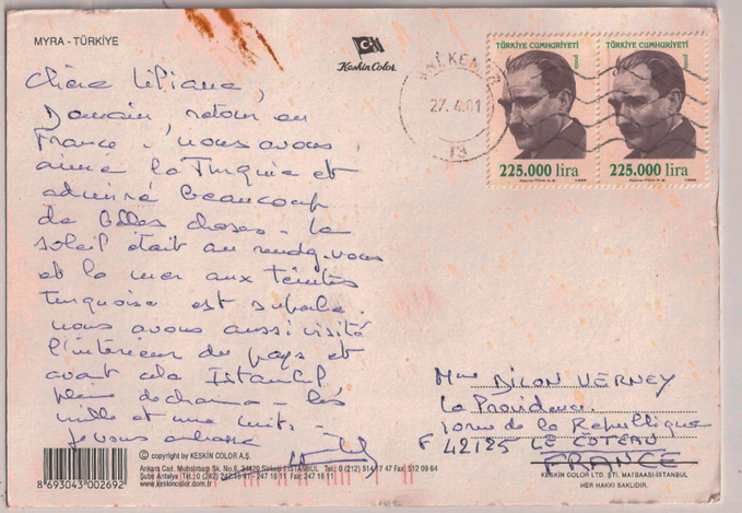 Myra, de notre “envoyé spécial” Myra, de notre “envoyé spécial”