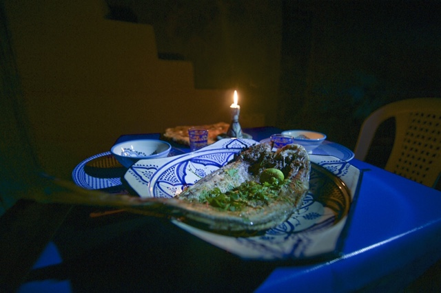 dîner à la bougie sur la terrasse dîner à la bougie sur la terrasse